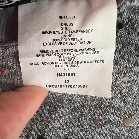 Rare Editions Big Girls Hacci Dress Sz 12 - Picture 4 of 11